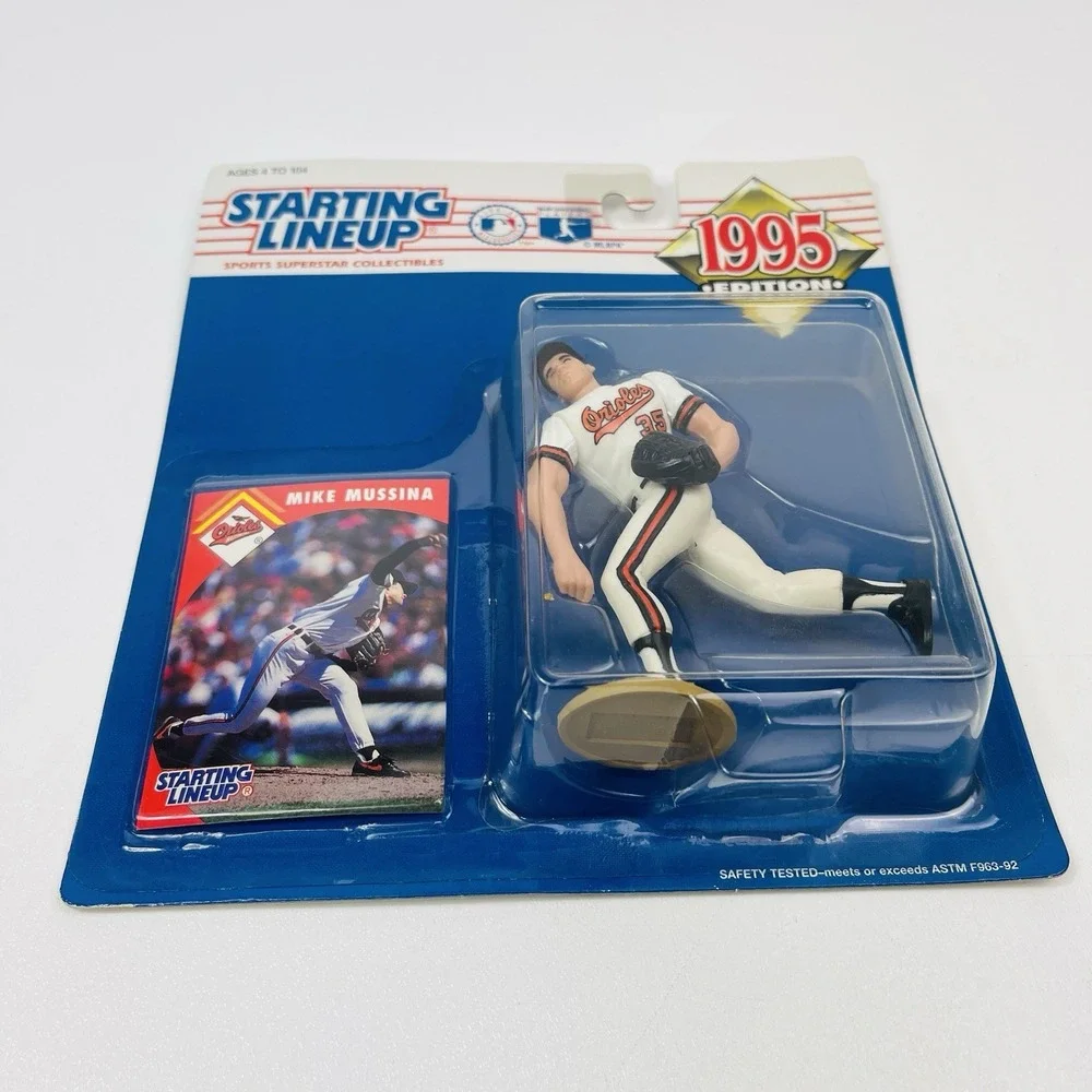 Starting Lineup Mike Mussina 1995 Edition Baltimore Orioles Figure and Card
